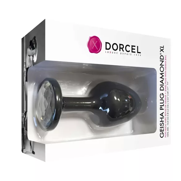 Dorcel Geisha Plug Diamond XL - Svart analplugg med vit juvel
