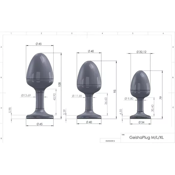Dorcel Geisha Plug Diamond XL - Svart analplugg med vit juvel