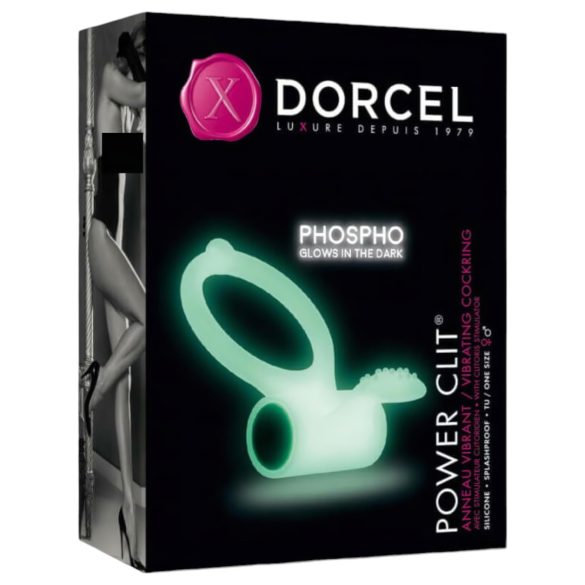 Dorcel - Lysande vibrerande penisring (vit)