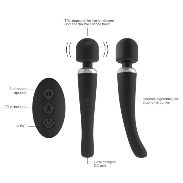 Dorcel Megawand - uppladdningsbar massagevibrator - svart