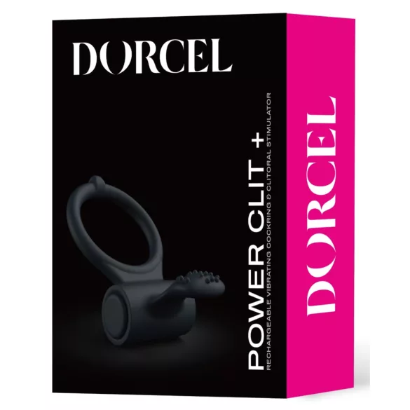 Dorcel Power Clit Plus - uppladdningsbar, vibrerande penisering (svart)