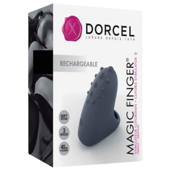 Dorcel Magic Finger - uppladdningsbar finger-vibrator (grå)