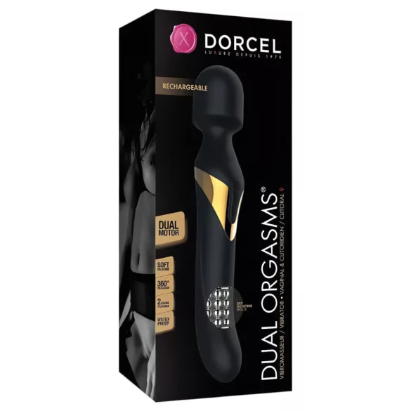 Dorcel - 2-i-1 vibrator och massager - svart
