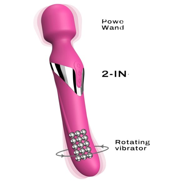 Dorcel Dual Orgasms - uppladdningsbar 2‑i‑1 massagevibrator (rosa)