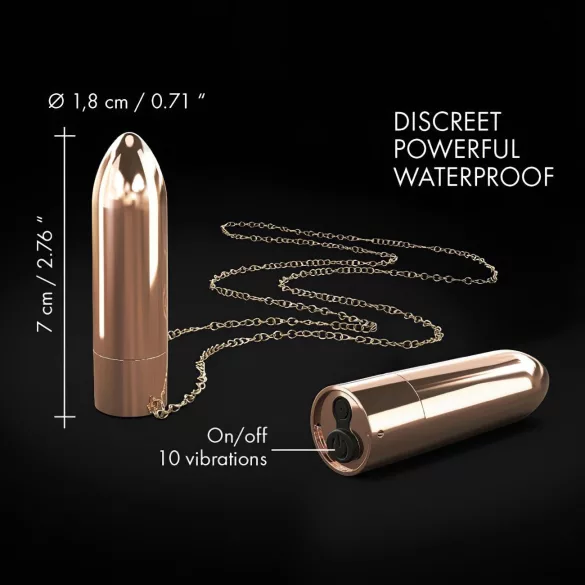 Dorcel - vattentät vibratorhalsband (roseguld)