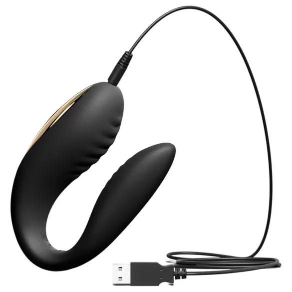 Dorcel Perfect Lover - parvibrator med fjärrkontroll - uppladdningsbar - svart