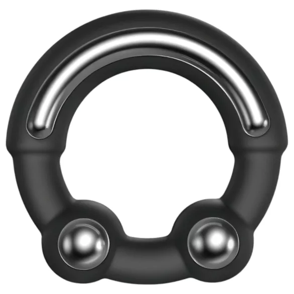 Dorcel - penisring med metallinsats - svart