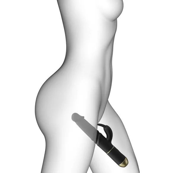Dorcel - rabbitvibrator med klitorisstimulator - svart