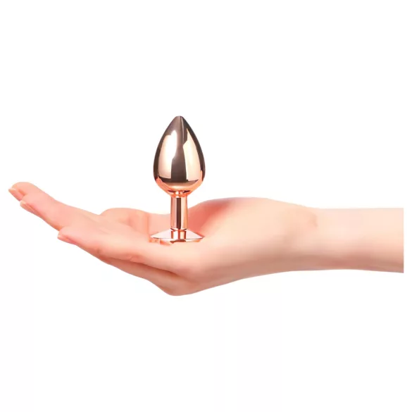Dorcel Diamond Plug S - analplugg i aluminium - liten (roséguld)