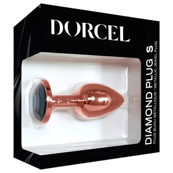 Dorcel Diamond Plug S - analplugg i aluminium - liten (roséguld)