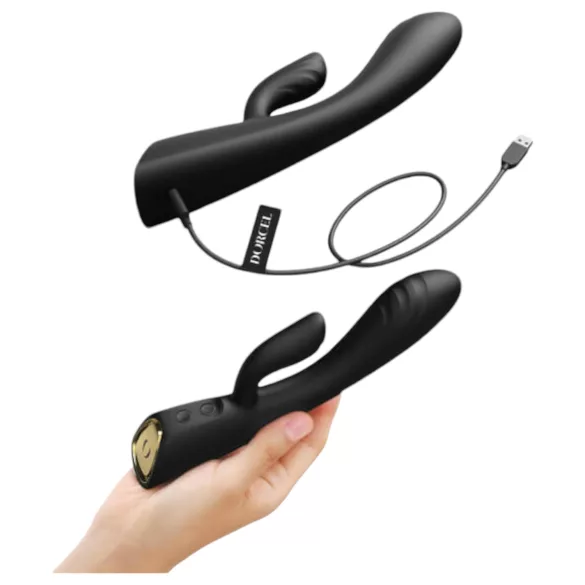 Dorcel Flexi Rabbit - Uppvärmd klitorisvibrator (svart)
