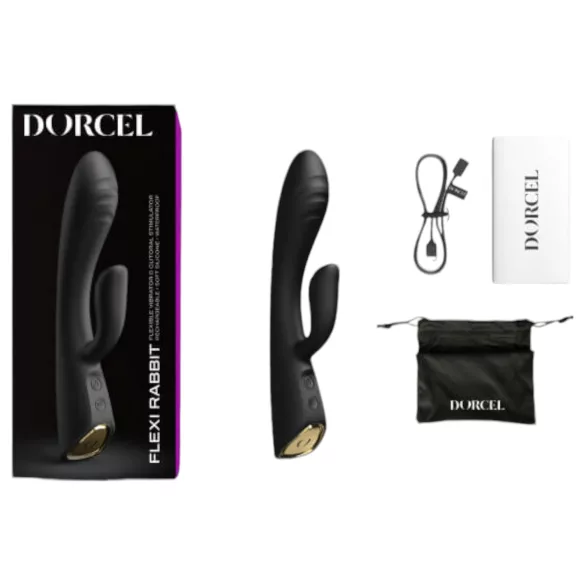 Dorcel Flexi Rabbit - Uppvärmd klitorisvibrator (svart)