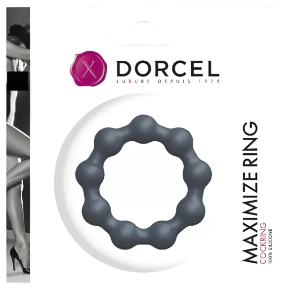 Dorcel Maximize - kulformad penisring i silikon (grå)