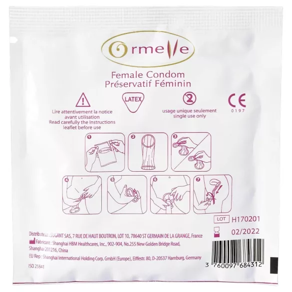 Ormelle Femail - kvinnokondom - 5 st