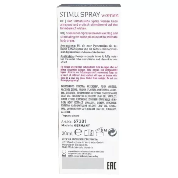 HOT Shiatsu Joyful - stimulerande spray för kvinnor - 30ml