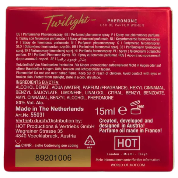 HOT Twilight - feromonparfym för kvinnor - doftande - 15ml