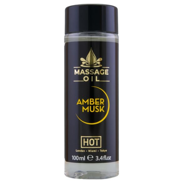 HOT hudvårdande massageolja - bärnsten & mysk (100ml)