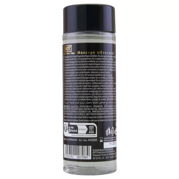 HOT - massageolja - kokos - hudvård - 100ml