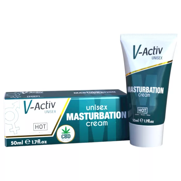 Hot V-Active - stimulerande unisex onanikräm (50 ml)