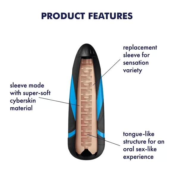 Satisfyer - masturbatorinsats - lusty tongues-textur - silikon