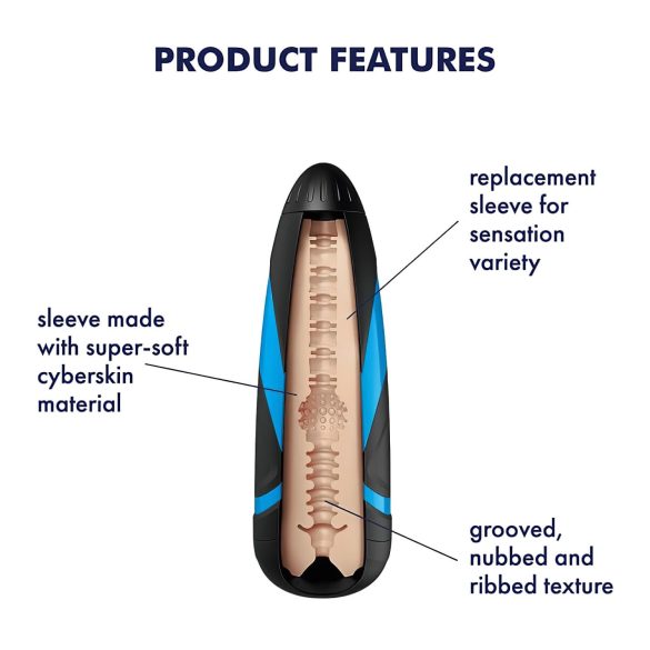 Satisfyer - masturbatorinsats - Tri Delights - utbytbar sleeve