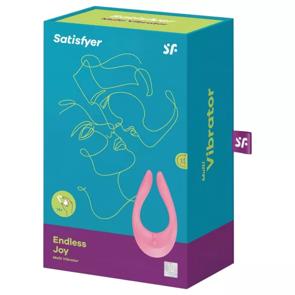 Satisfyer Endless Joy - parvibrator med batteri - rosa