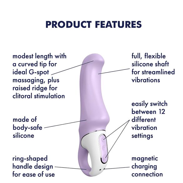 Satisfyer Charming Smile - vattentät, uppladdningsbar G-punktsvibrator (lila)