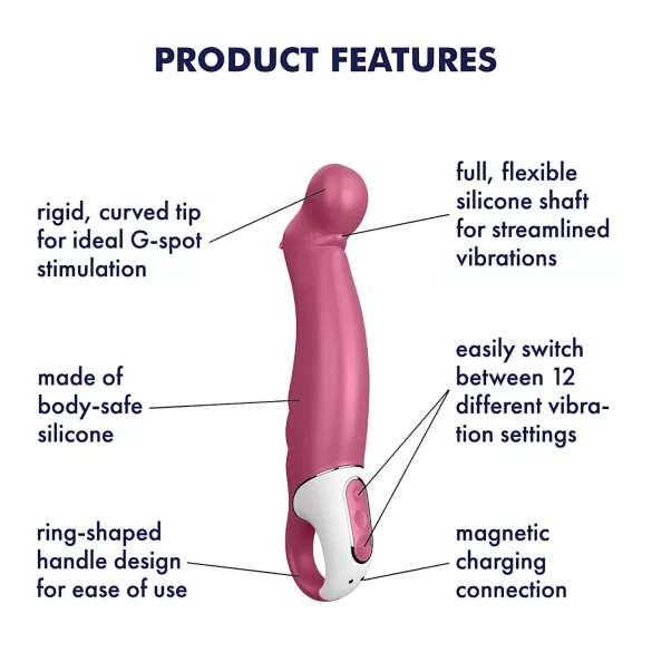 Satisfyer Petting Hippo - uppladdningsbar, vattentät vibrator (rosa)