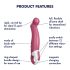 Satisfyer Petting Flodhäst - uppladdningsbar, vattentät vibrator (rosa)