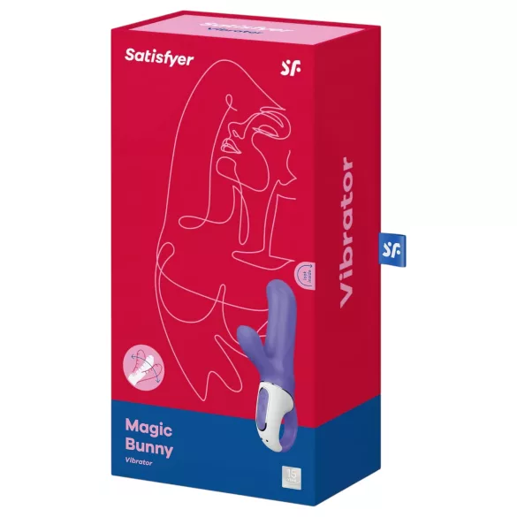 Satisfyer Magic Bunny - vattentät vibrator med klitorisklämmare (lila)