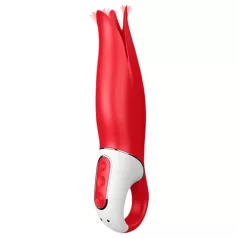  Satisfyer Power Flower - vibrator med batteri - vattentät - röd