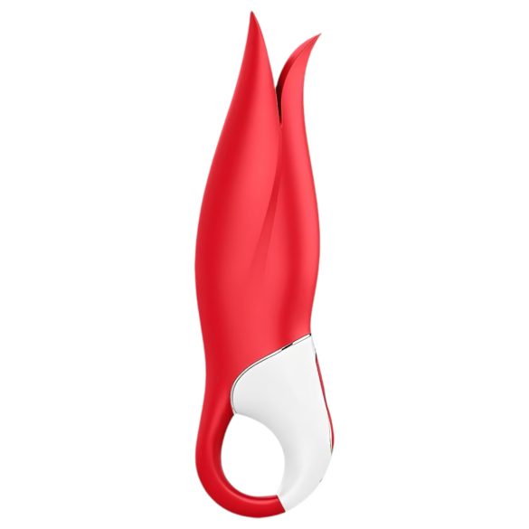 Satisfyer Power Flower - vibrator med batteri - vattentät - röd