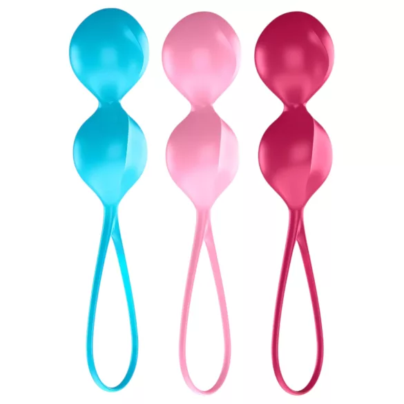 Satisfyer V Balls - knipkulasett - 3 delar - geishakulor