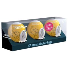 Satisfyer Egg Fierce - äggmasturbator set - 3 stycken
