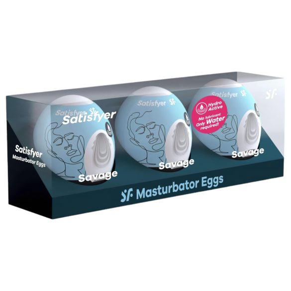 Satisfyer Egg Savage - Ägg Masturbator Set (3-pack)