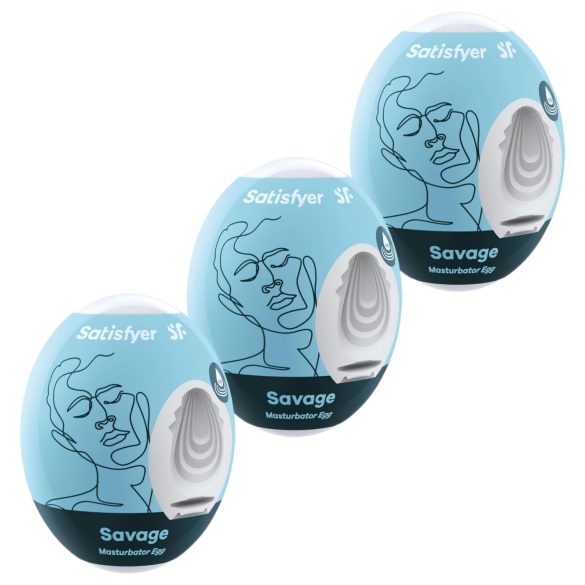 Satisfyer Egg Savage - onanimasturbator ägg set 3-pack