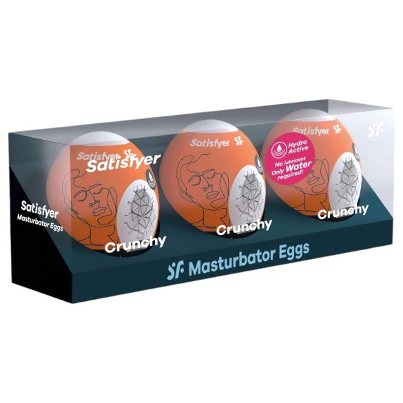 Satisfyer Egg Crunchy - äggmasturbator set - 3-pack