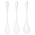 Satisfyer Yoni Power 1 - Geishakulor Set, Vit (3 delar)