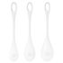 Satisfyer Yoni Power 1 - Geishakulor Set, Vit (3 delar)