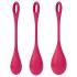Satisfyer Yoni Power 1 - Geishakulor Set - Röd (3 delar)
