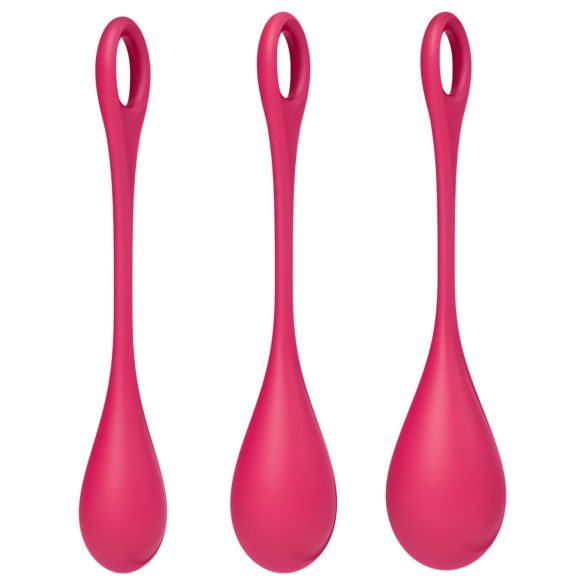 Satisfyer - geishakulor set - 3 delar - röd