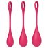 Satisfyer Yoni Power 1 - Geishakulor Set - Röd (3 delar)