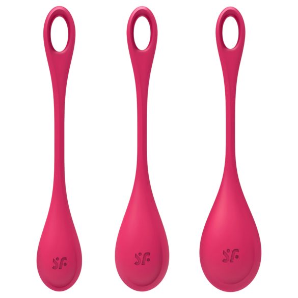 Satisfyer - geishakulor set - 3 delar - röd