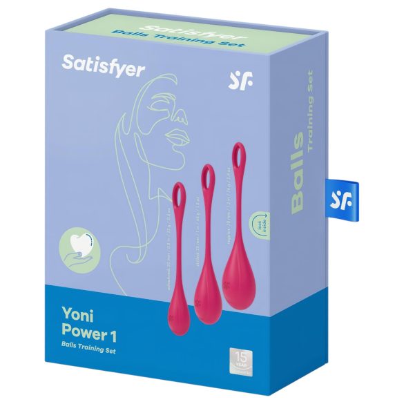 Satisfyer - geishakulor set - 3 delar - röd