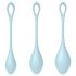 Satisfyer Yoni Power 2 - Geishakul-set - Blå (3 delar)