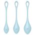 Satisfyer Yoni Power 2 - Geishakul-set - Blå (3 delar)
