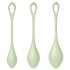 Satisfyer Yoni Power 2 - geishakulor set - grön (3 delar)