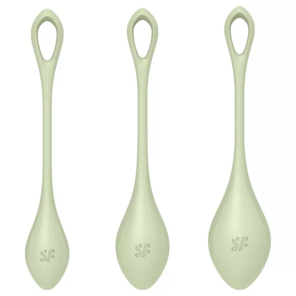 Satisfyer - Geishakulor set - 3 delar - grön