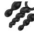 Satisfyer Booty Call - Analpluggset - Svart (3 delar)