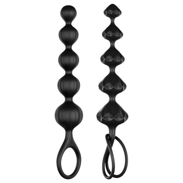 Satisfyer Love Beads - pärlstavsset för analstimulans (svart)